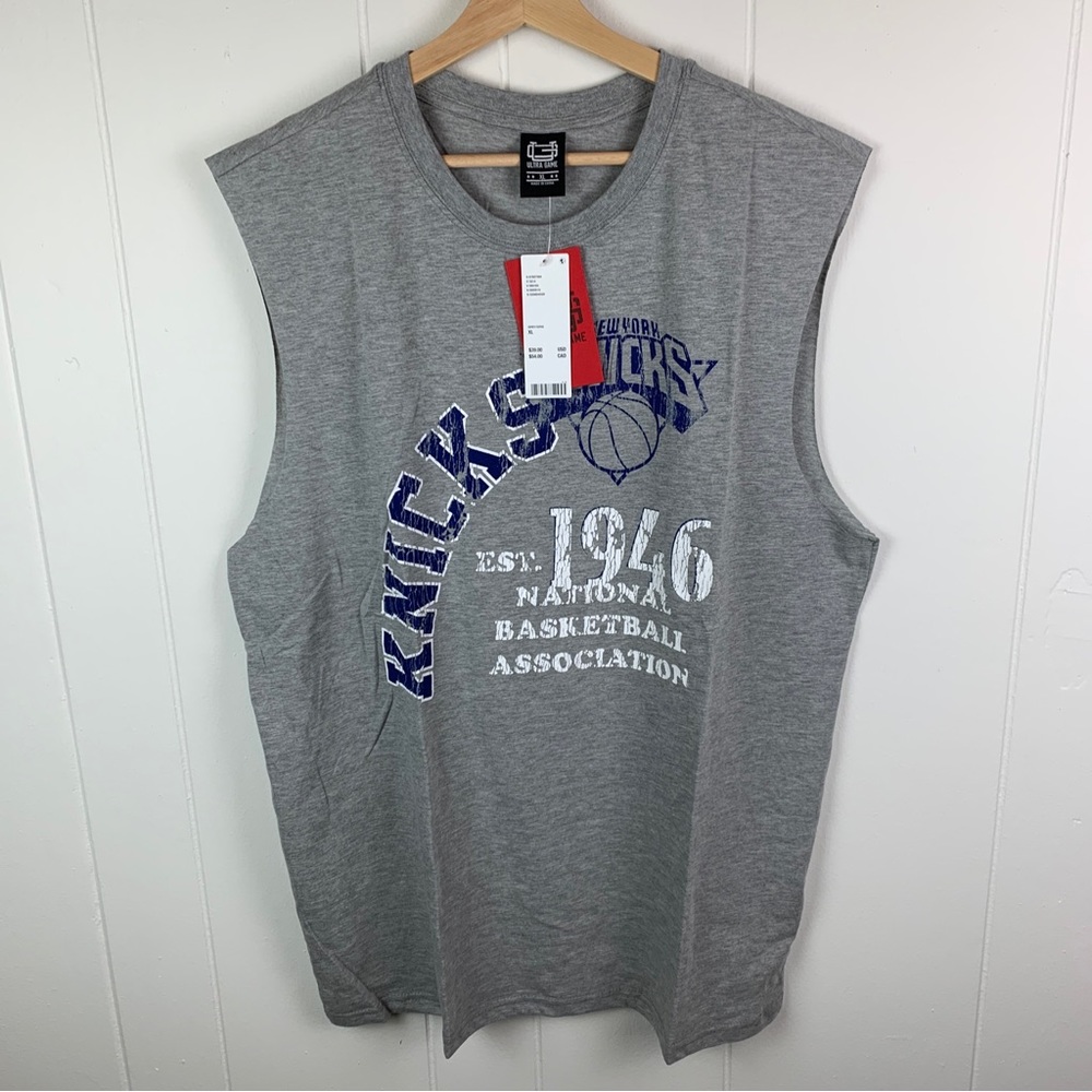 New York Knicks Tank Top Shirt Ultra Game Grey Men’s Extra Large NWT